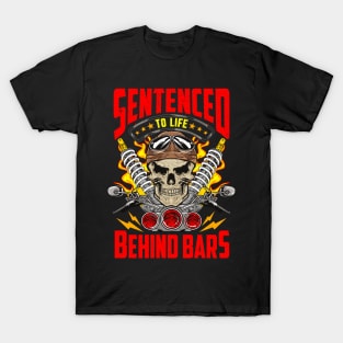 Sentenced To Life Behind Bars Biker Motorcycle T-Shirt